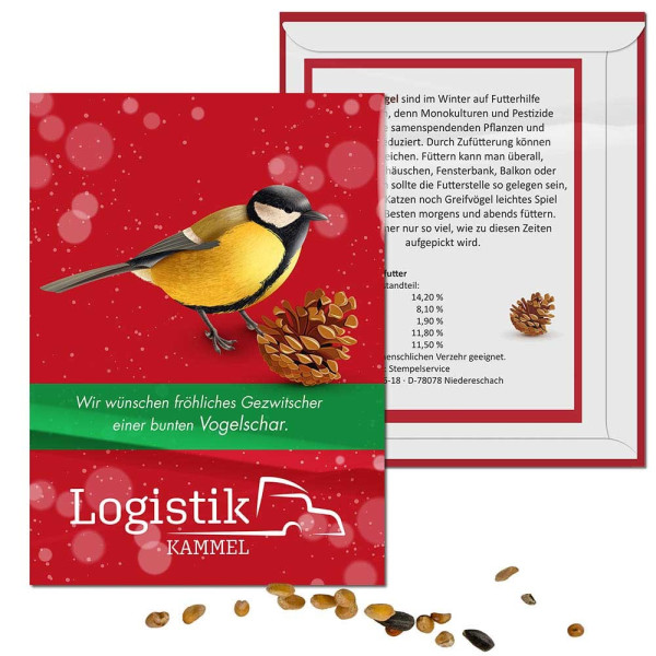 Vogelfutter-Tütchen - Weihnachten