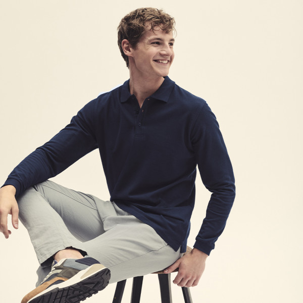 Erwachsene Polo-Shirt Premium Long Sleeve