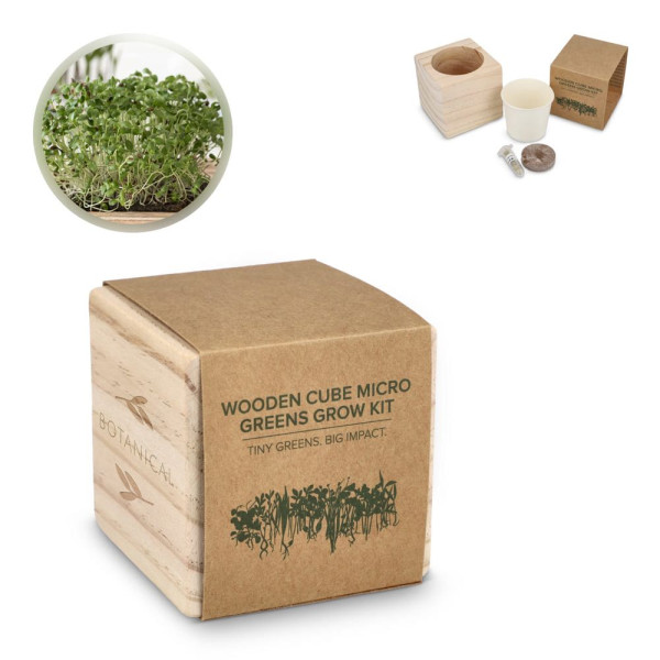 FSC-Holzpflanzgefäß-Set – Microgreens
