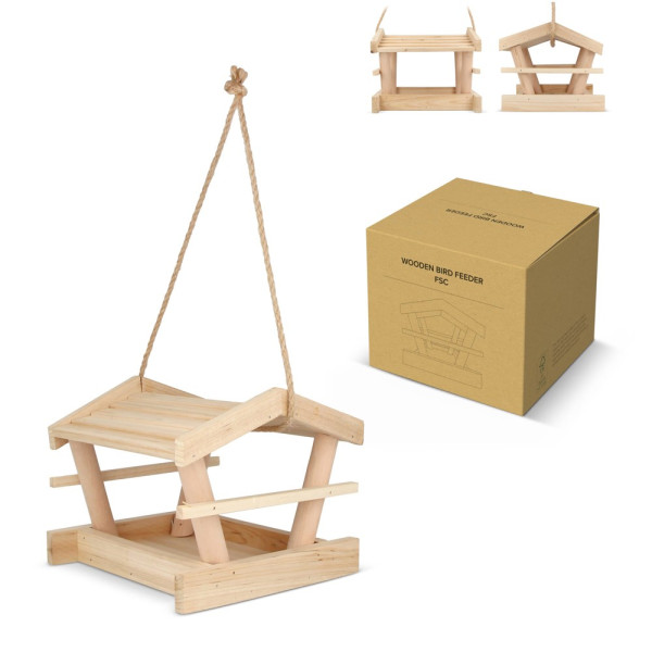 Vogelfutterhaus aus Holz FSC