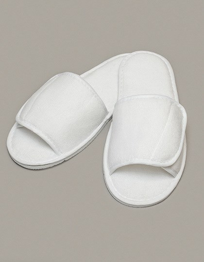 Towel City - Open Toe Slipper With Hook And Loop Fastening